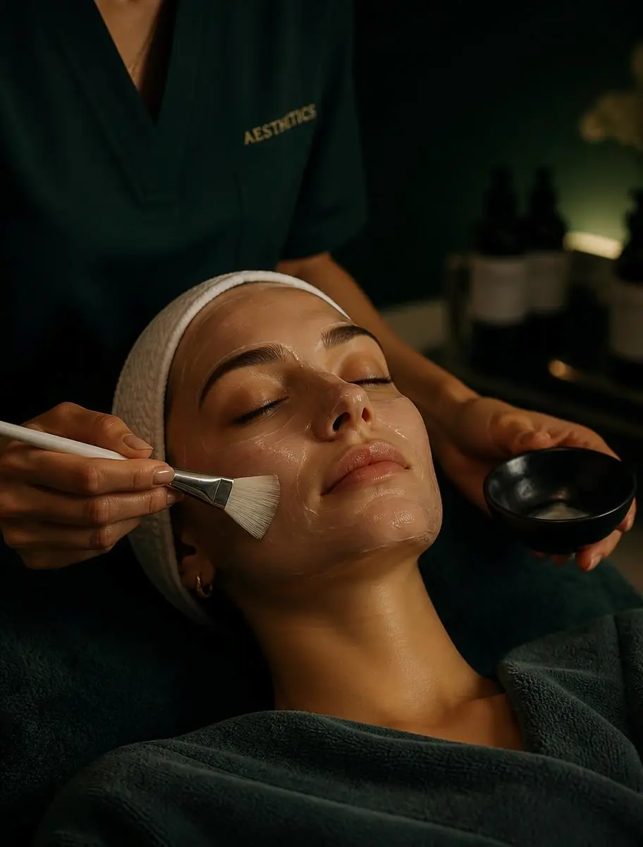 Relaxing facial treatment at Precision Wellness Center